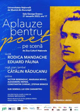 Rodica Mandache şi Eduard Păuna în “Aplauze pentru poet… pe scenă”